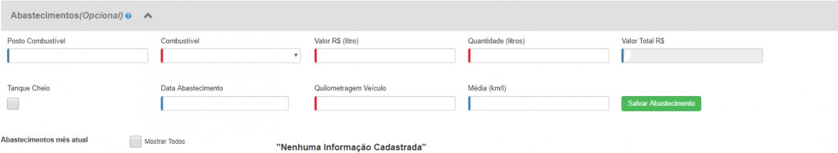 Cadastro de Veículos