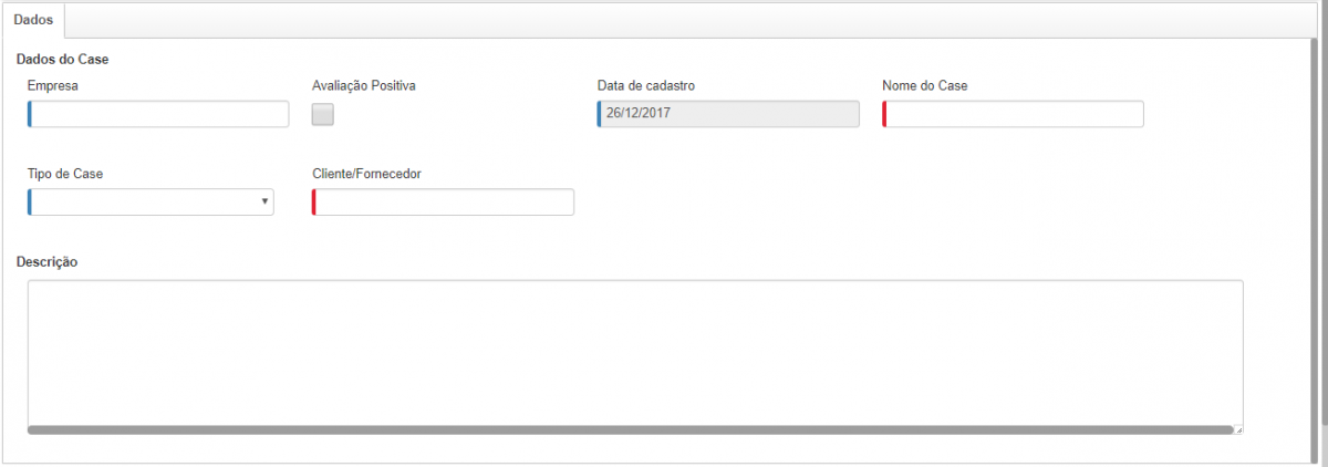 Criando novos cases
