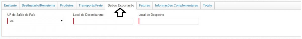 Nota fiscal de exportação