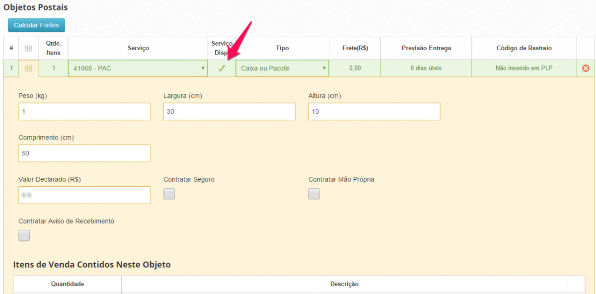 Configurando Envio de Venda SIGEP WEP