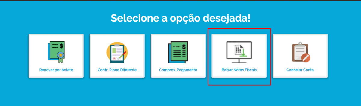 Baixar as notas fiscais no sistema sobre o serviço prestado pela Maincloud Baixar as notas fiscais no sistema sobre o serviço prestado pela Maincloud