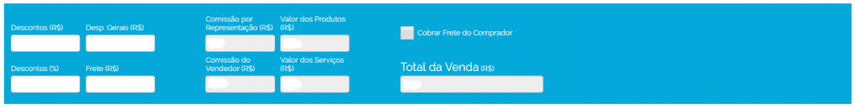 Cobrar frete na venda
