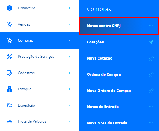 Como buscar notas contra CNPJ
