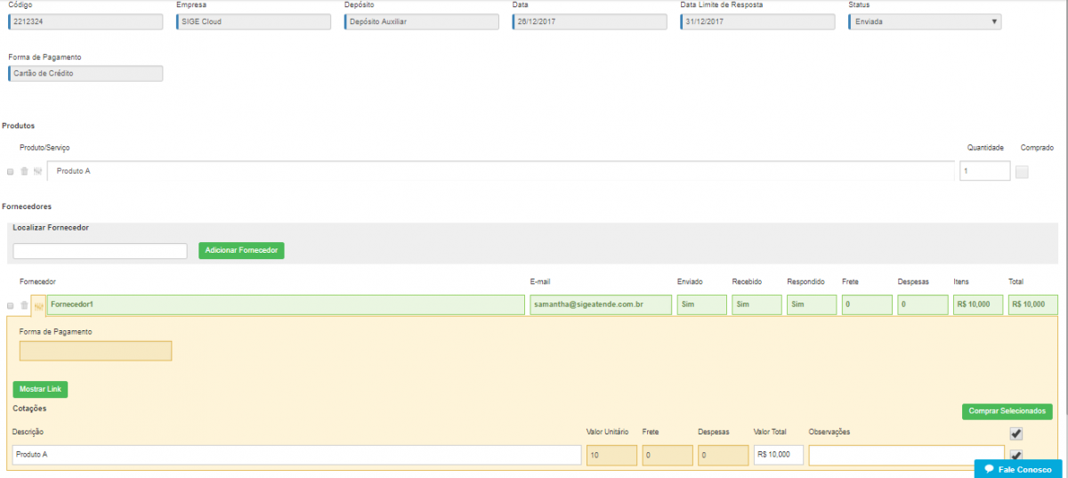 Efetivando a compra Efetivando a compra